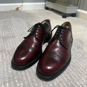 Allen Edmonds Lexington Cap Toe Burgundy Calfskin Men’s Size 9.5 D
